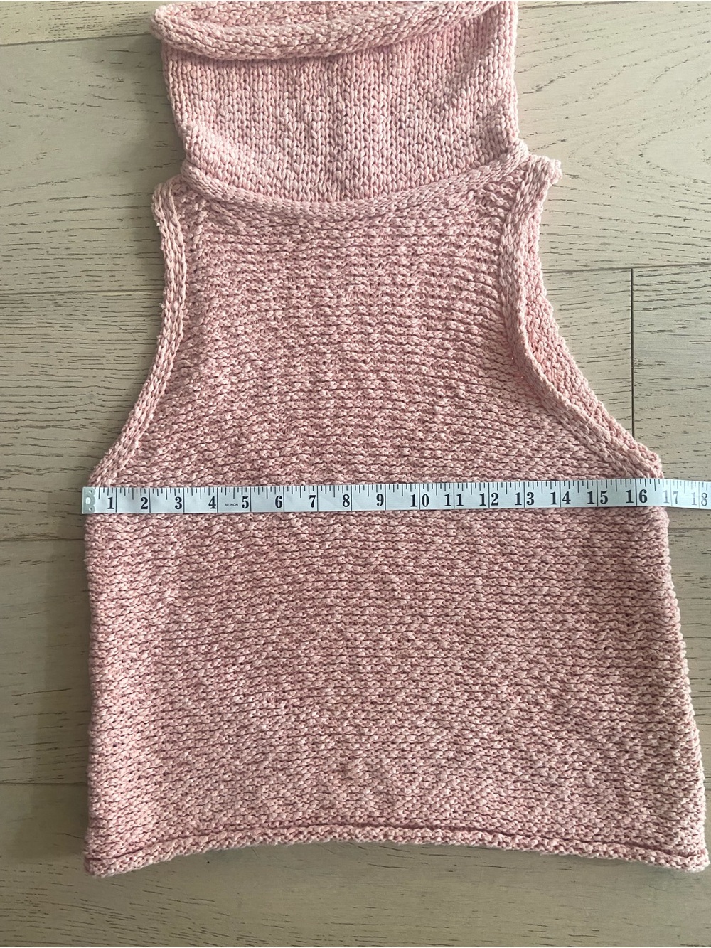 ANTHROPOLOGIE PILCRO Turtleneck Sweater Tank Small Peach Cotton Blend EUC - Picture 7 of 7